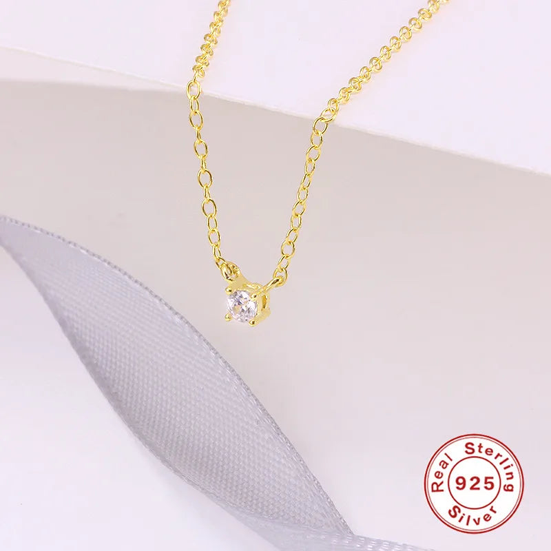 Dazzling Astra 925 Sterling Silver Necklace
