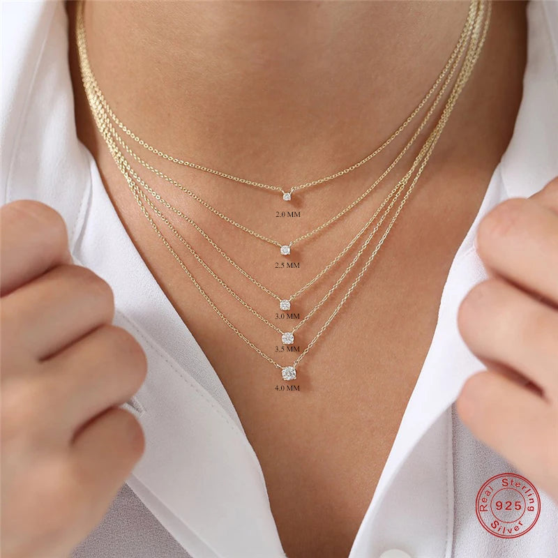 Dazzling Astra 925 Sterling Silver Necklace