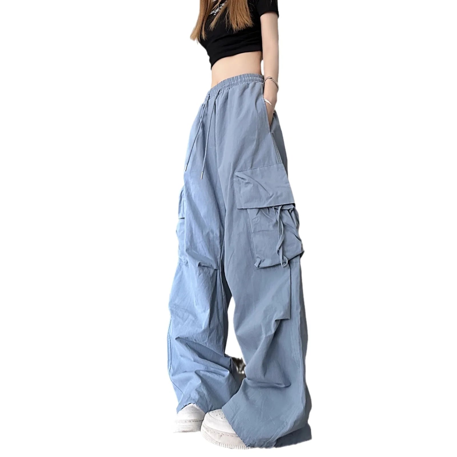 Pantaloni da lavoro estivi retrò a vita alta