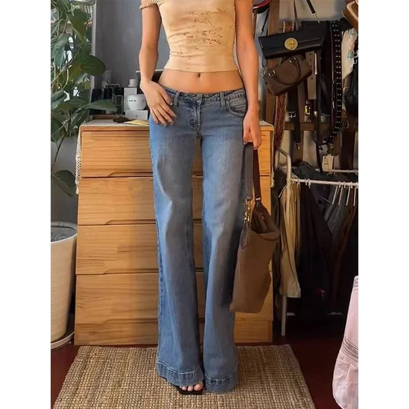 RetroChic Trends Vintage Uitlopende Jeans