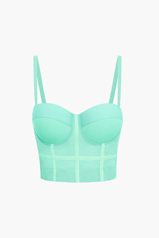 Andrea | Luchtig mesh bustier korset top