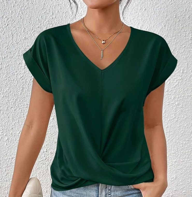 Angelika | Lichtgewicht zomerblouse met V-hals