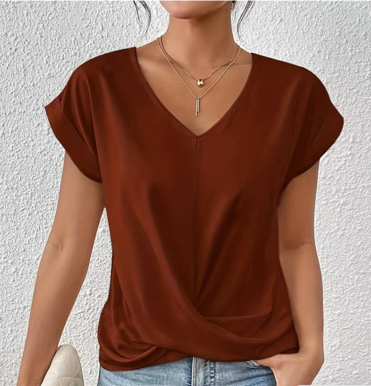 Angelika | Lichtgewicht zomerblouse met V-hals
