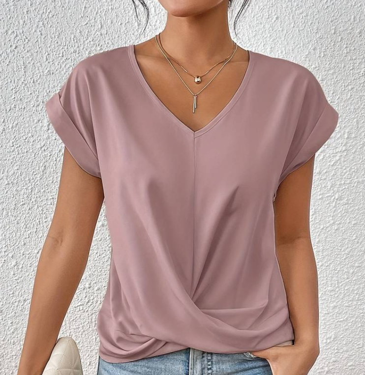 Angelika | Lichtgewicht zomerblouse met V-hals