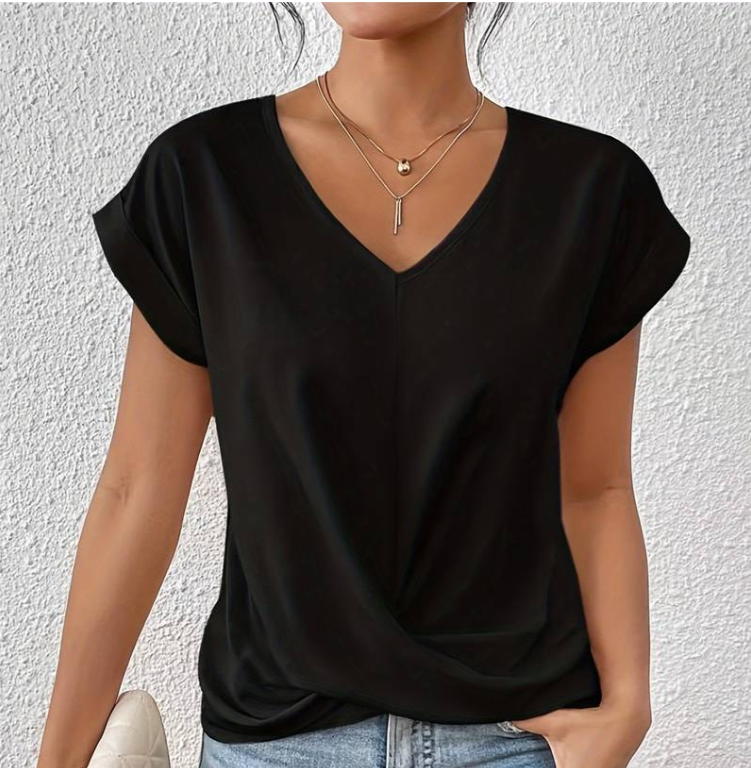 Angelika | Lichtgewicht zomerblouse met V-hals