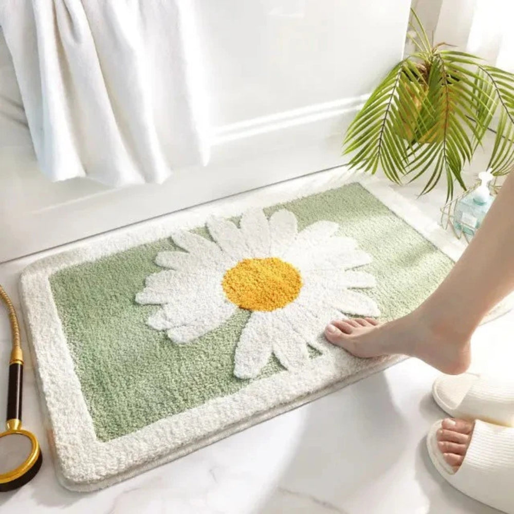 Antislip Badmat met Bloemenontwerp