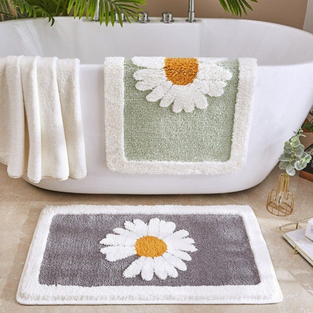 Antislip Badmat met Bloemenontwerp