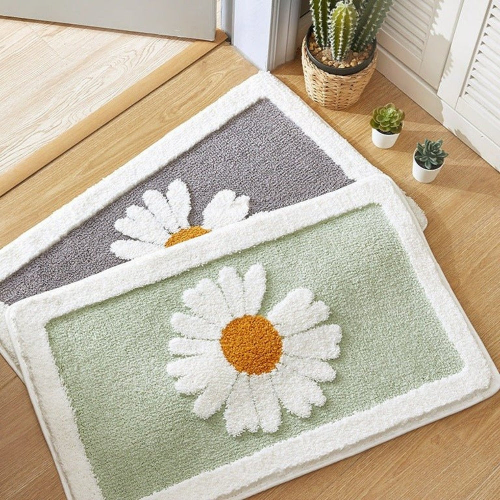 Antislip Badmat met Bloemenontwerp