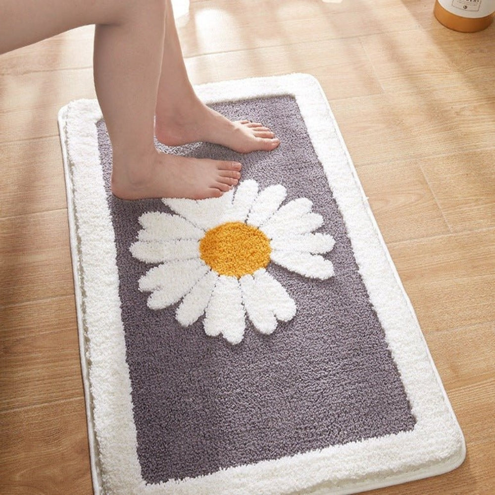 Antislip Badmat met Bloemenontwerp