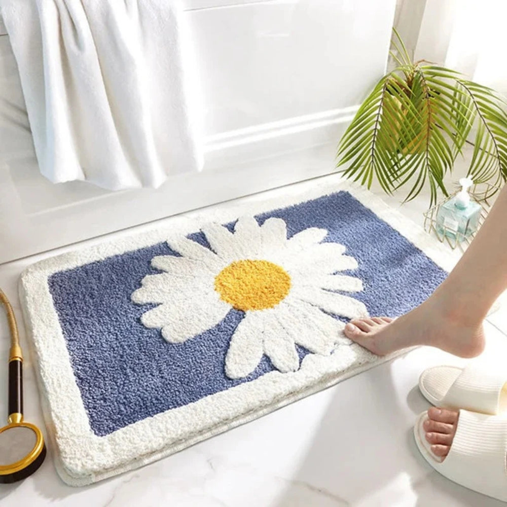 Antislip Badmat met Bloemenontwerp