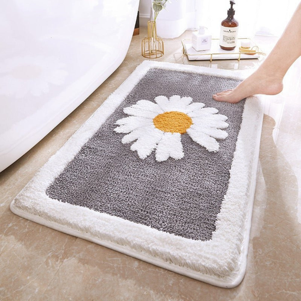 Antislip Badmat met Bloemenontwerp