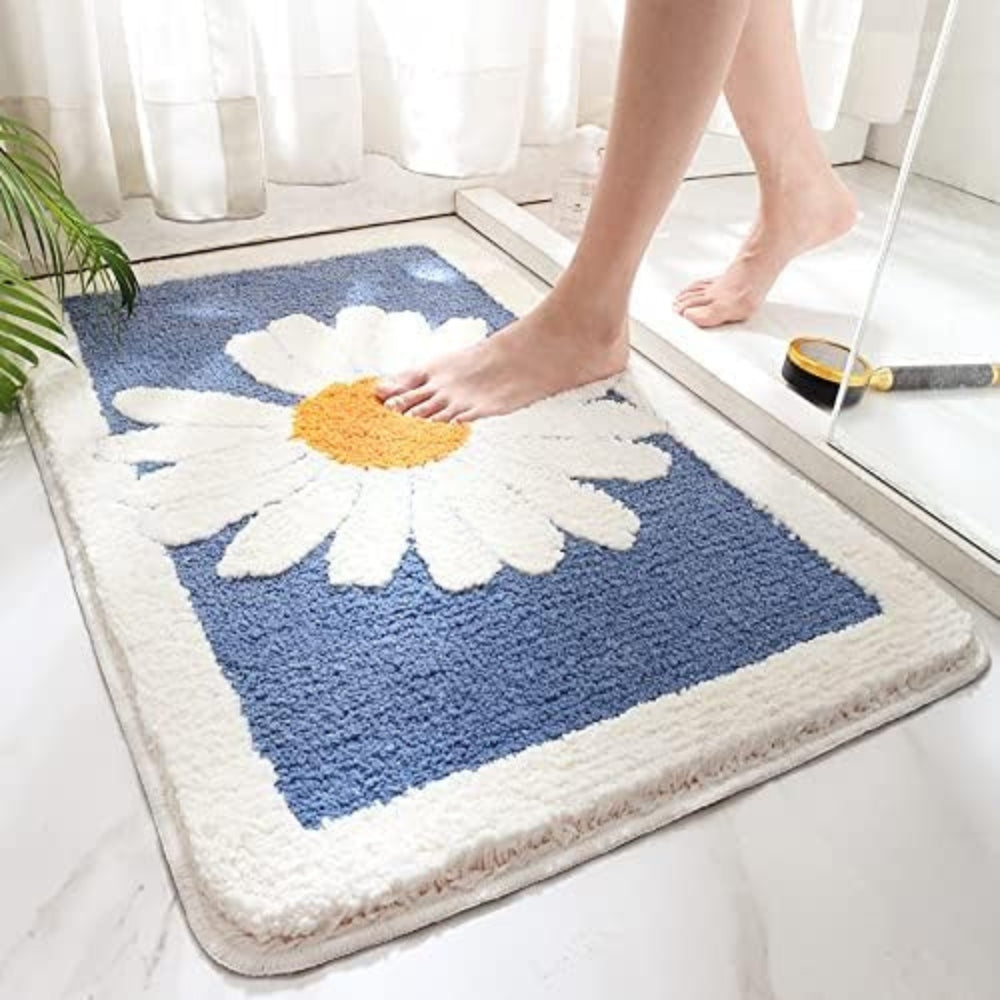 Antislip Badmat met Bloemenontwerp