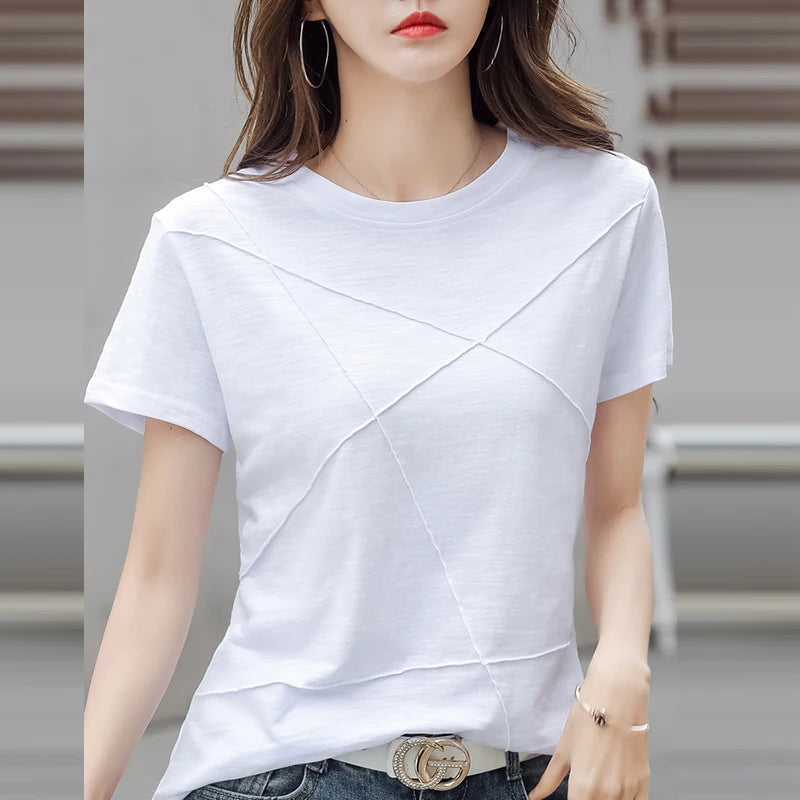 Zomer Slimme Bamboe T-Shirts voor Vrouwen