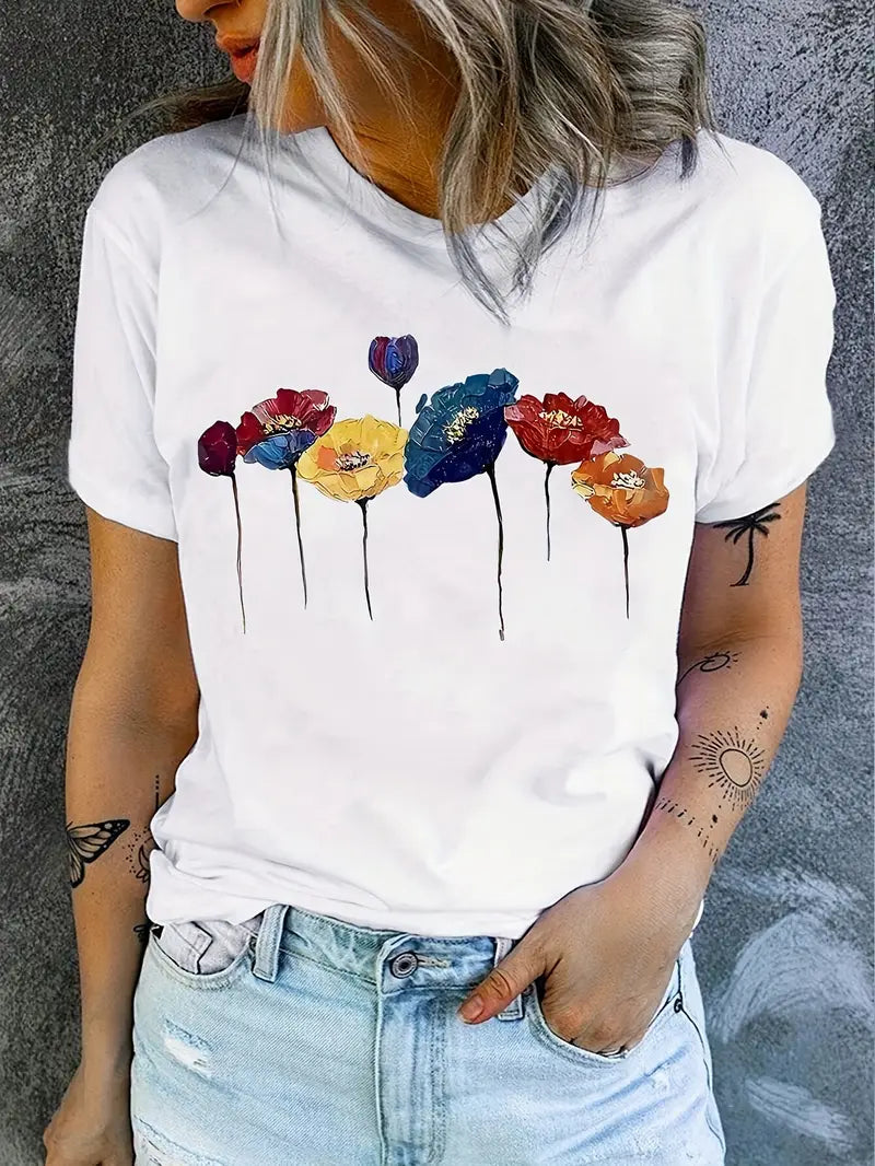Arianna | Atmungsaktives Shirt mit Blumenmuster