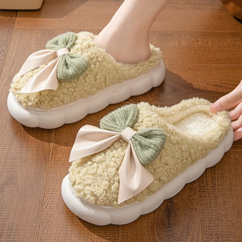 Arianna | Winter slippers with bow