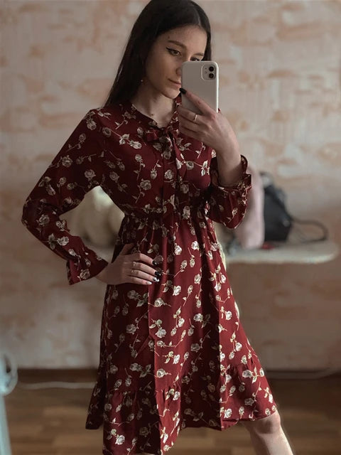 Aurora Summer Dress with Open Back and Embroidery
