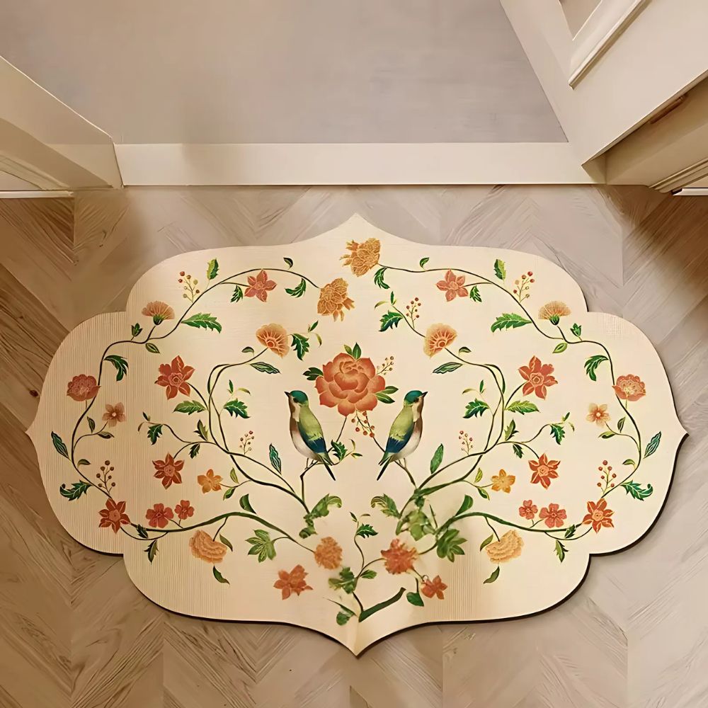 Badmat Antislip Romantisch Wijnpatroon