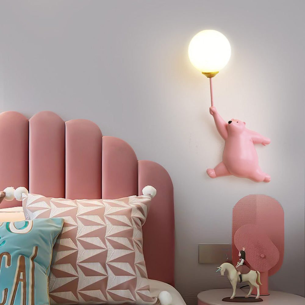 Ballonbeer schattige nachtlamp wandlamp