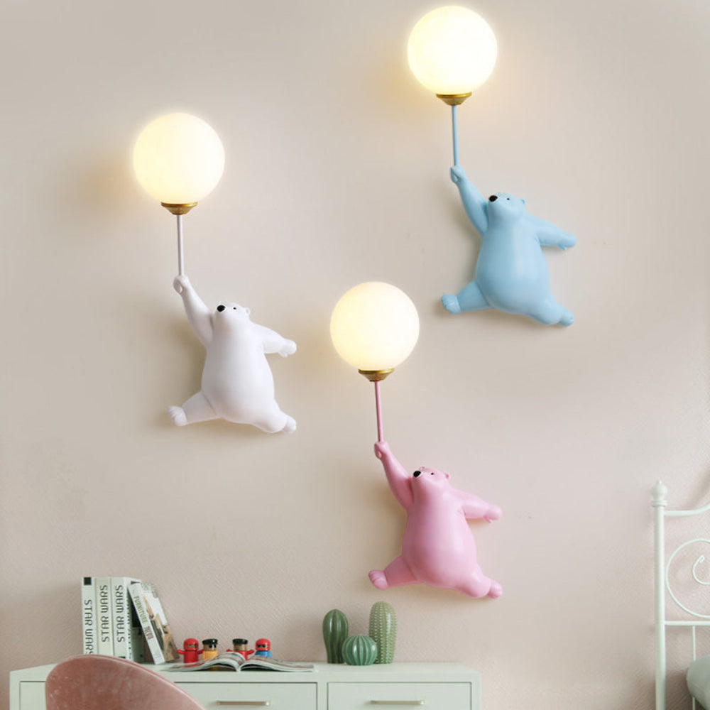 Ballonbeer schattige nachtlamp wandlamp