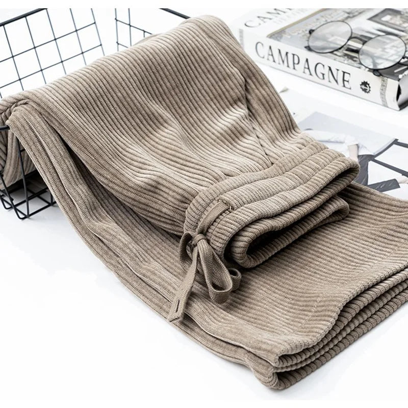 ModeMeester Pantaloni Larghi Base con Lacci