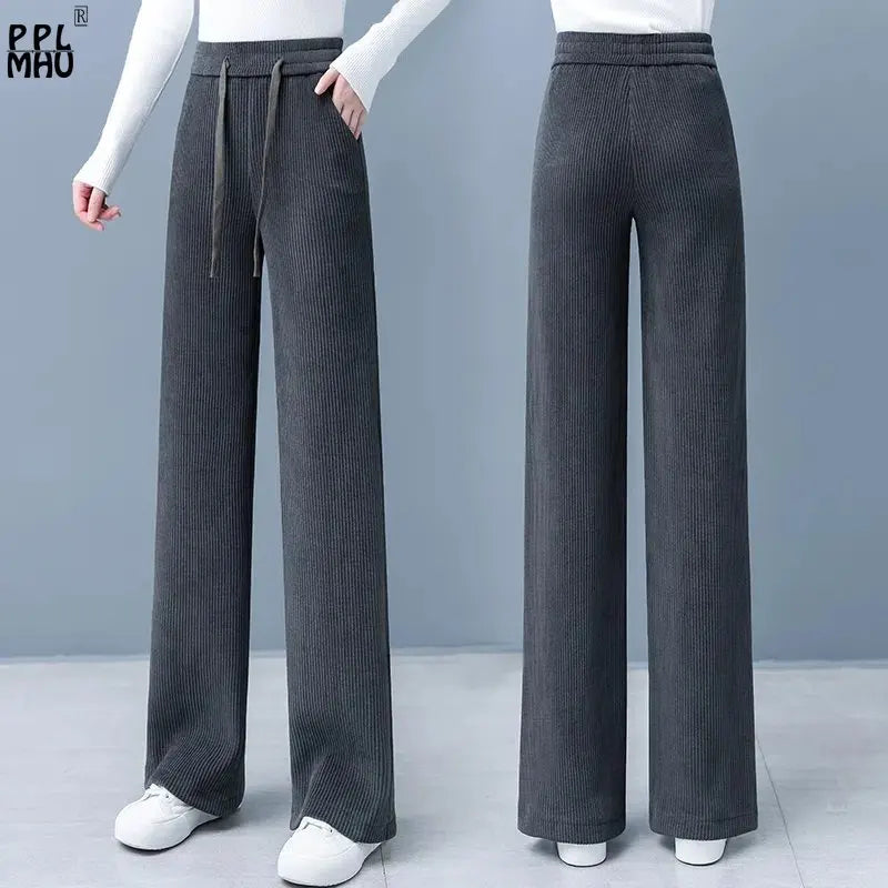 ModeMeester Pantaloni Larghi Base con Lacci