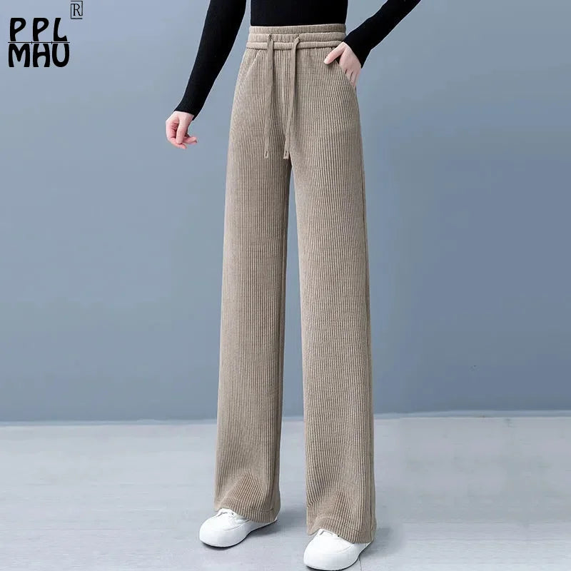 ModeMeester Pantaloni Larghi Base con Lacci