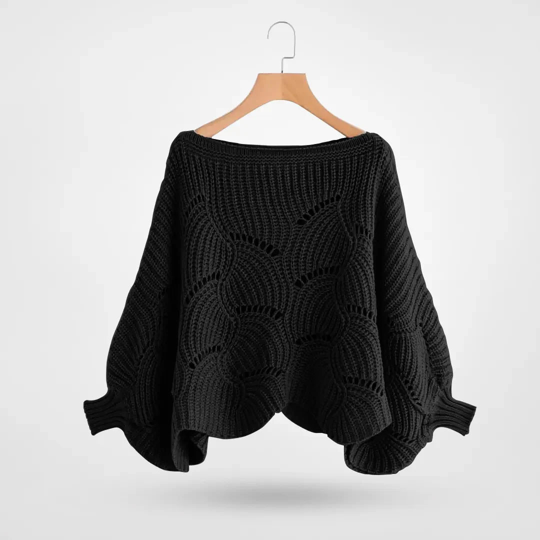 Batmouw gestrickter Pullover von HorizonElegance