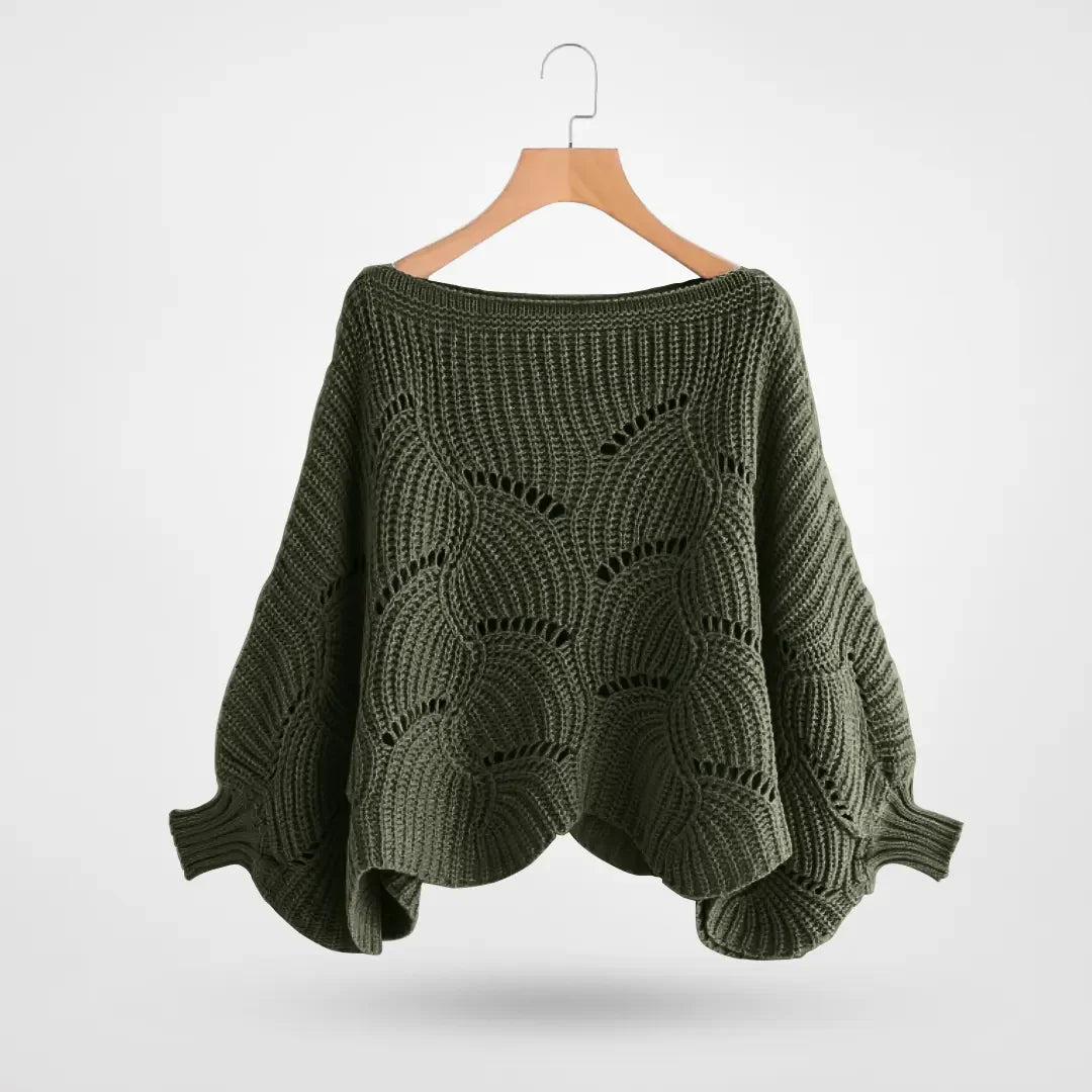 Batmouw gestrickter Pullover von HorizonElegance