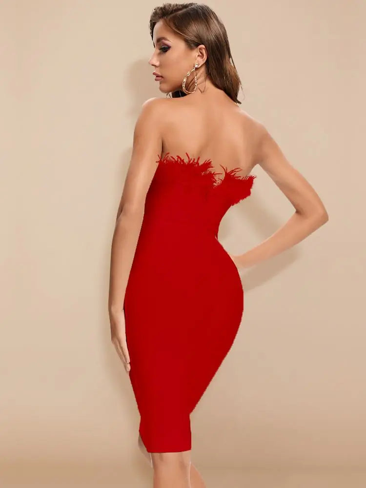 Radiant Luxe Veren Bandage Kleid Für Stilvolle Damen