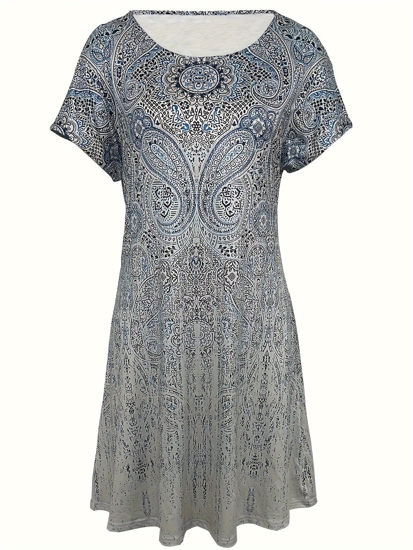 Benedetta | Mini -jurk in ademende stof met korte mouwen