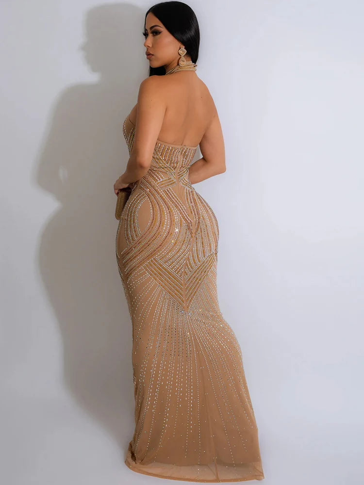 Estrella Dames Glamoureuze Lange Maxi Jurk