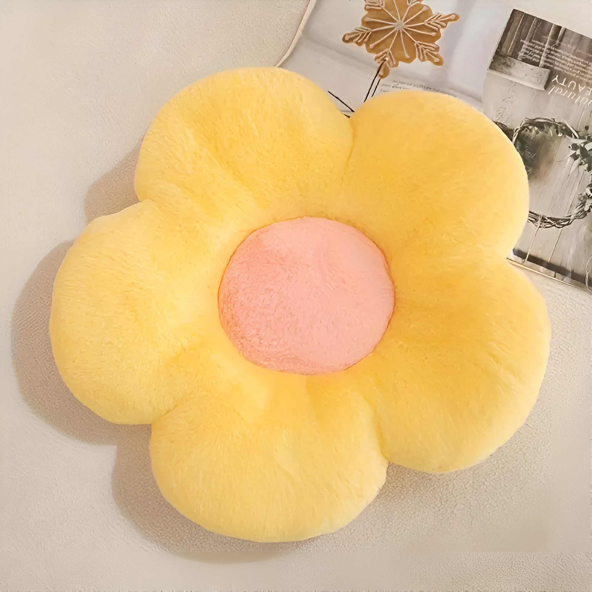 Cuscino decorativo floreale e abbracciabile