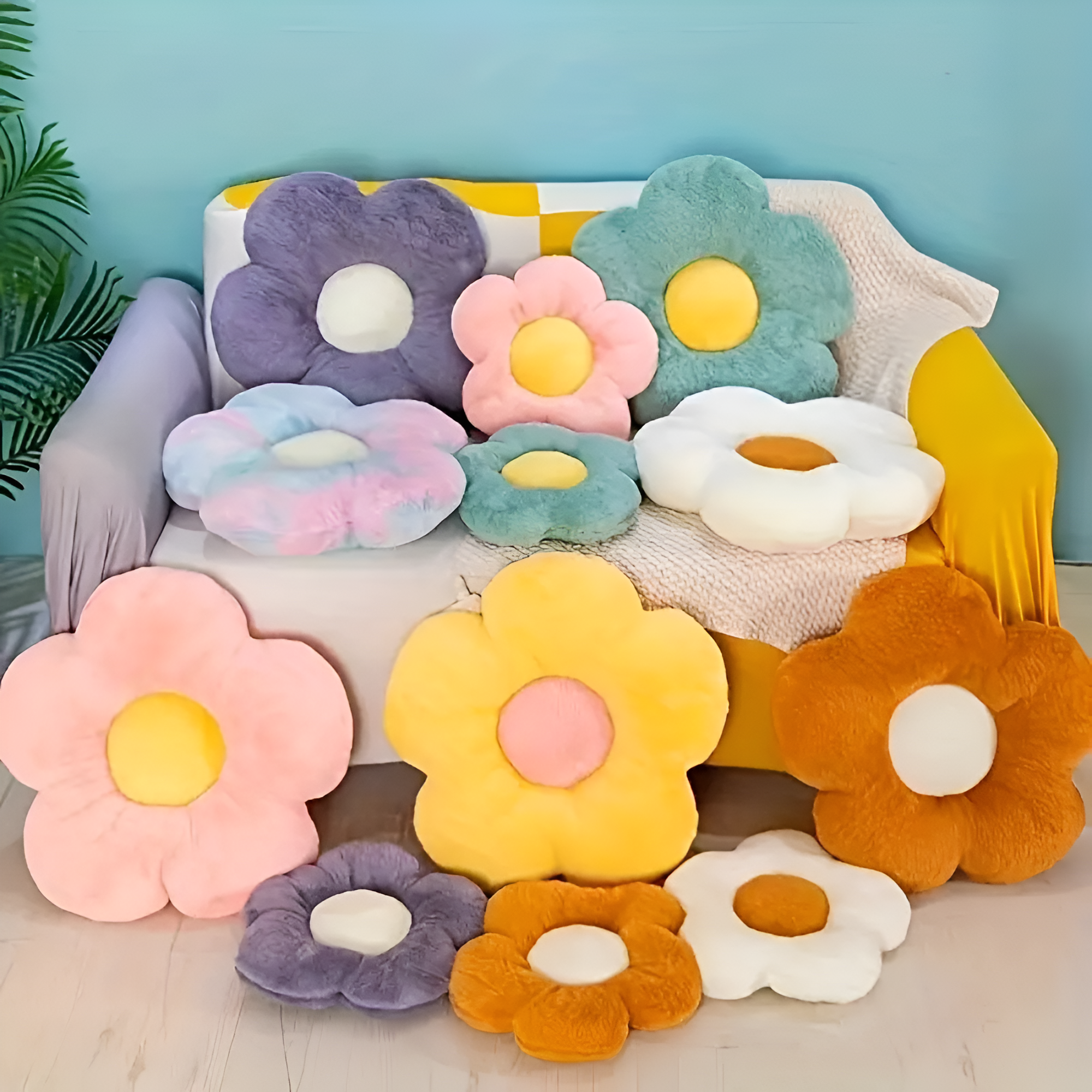 Cuscino decorativo floreale e abbracciabile