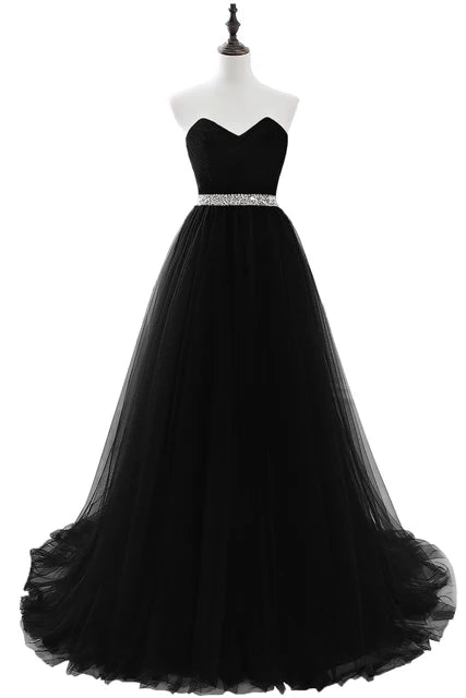 Bezauberndes bordeauxrotes Tüll-Abendkleid mit Spitze und Kristallen
