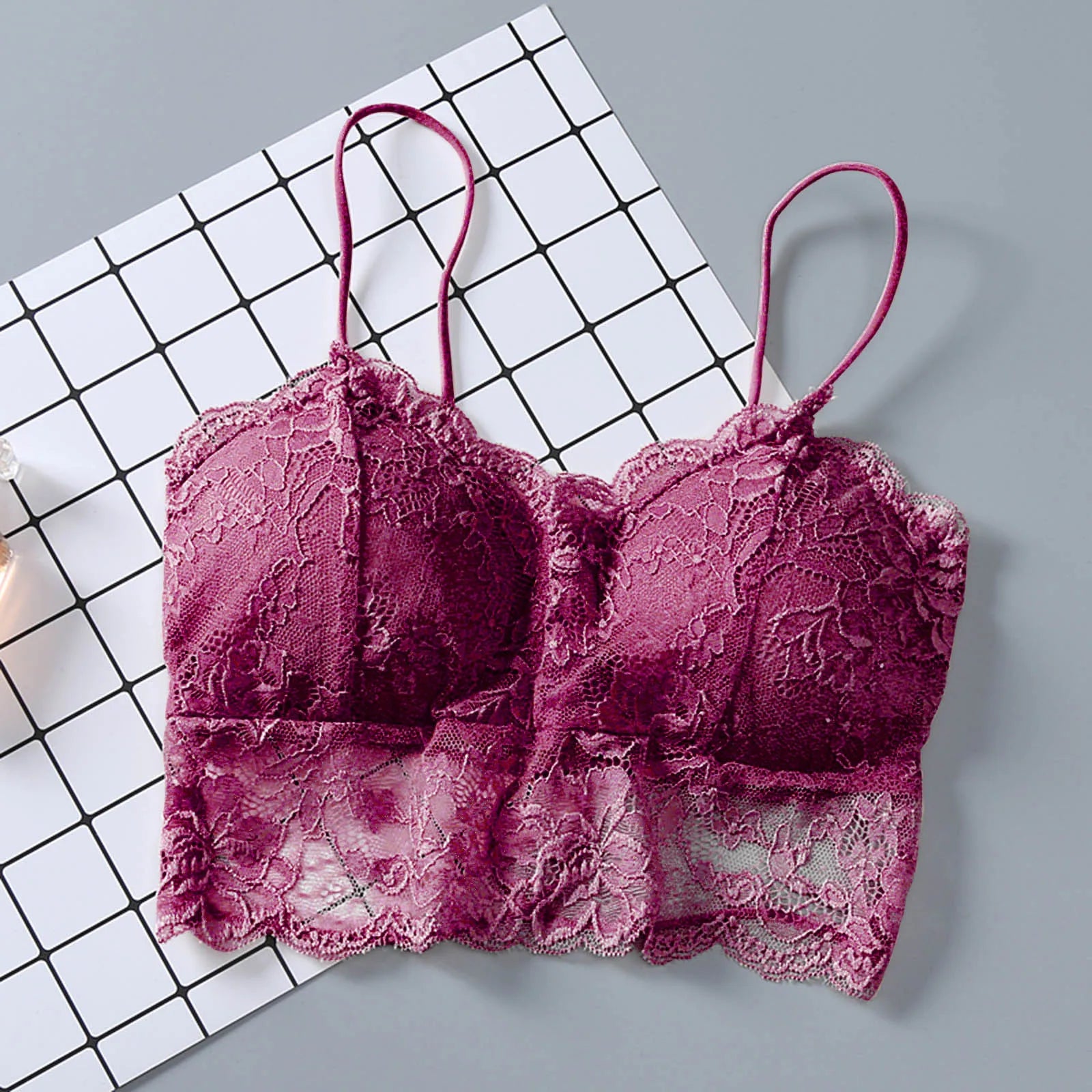 Summer Lace Bra with Pads for Comfortable Days