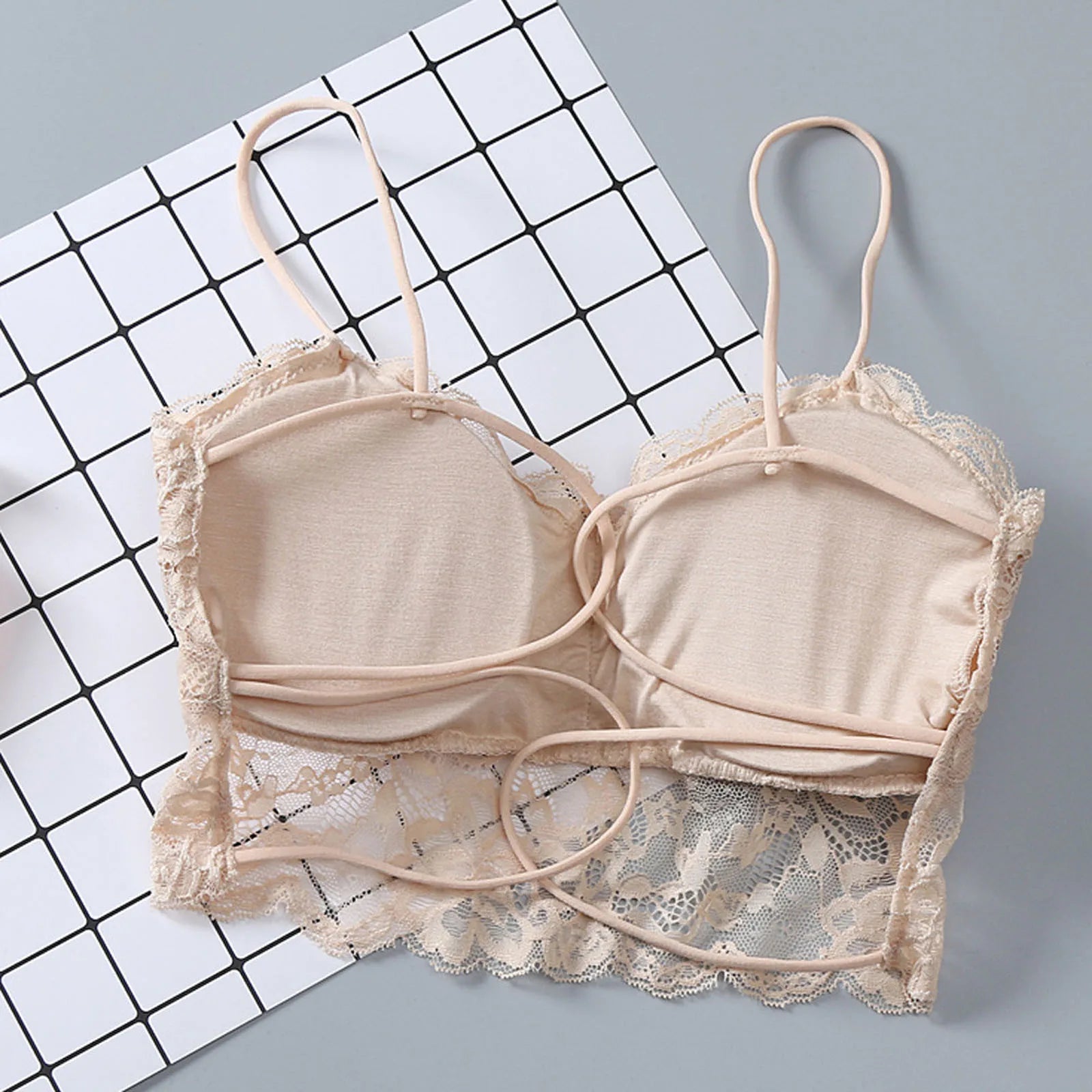 Summer Lace Bra with Pads for Comfortable Days