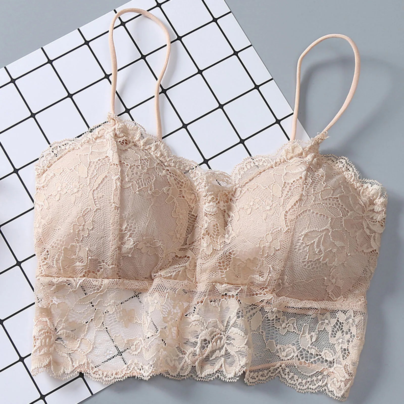 Summer Lace Bra with Pads for Comfortable Days