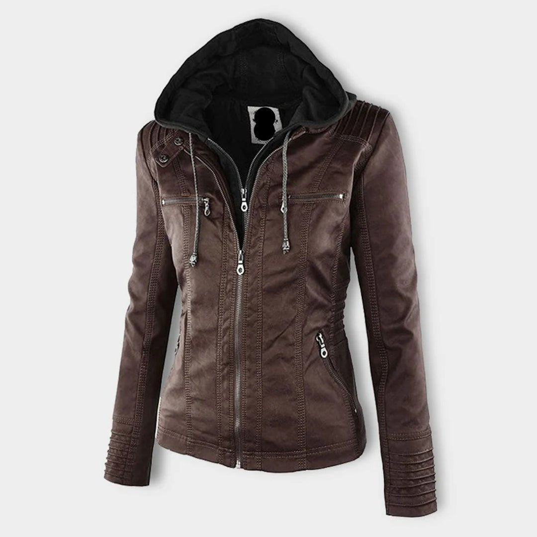 LederLuxe Stile Eleganza Con Cappuccio