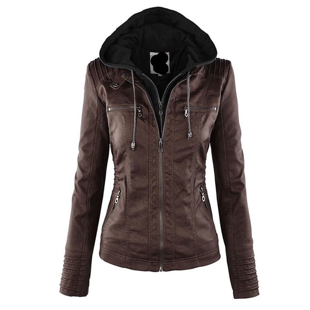 LederLuxe Stile Eleganza Con Cappuccio