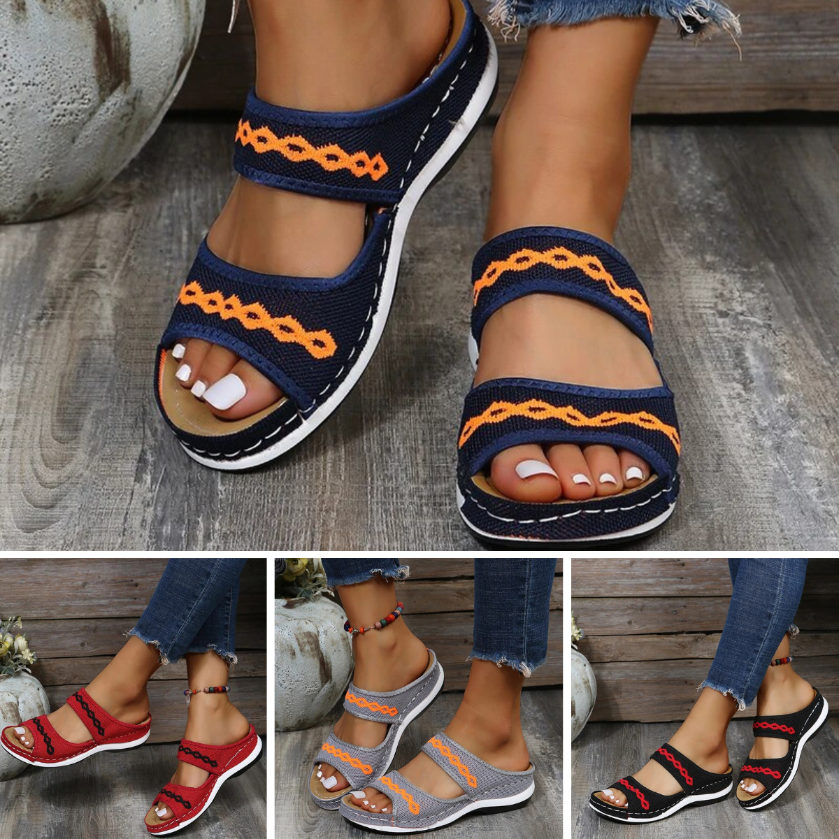 Velanora Orthopedic Leather Sandals
