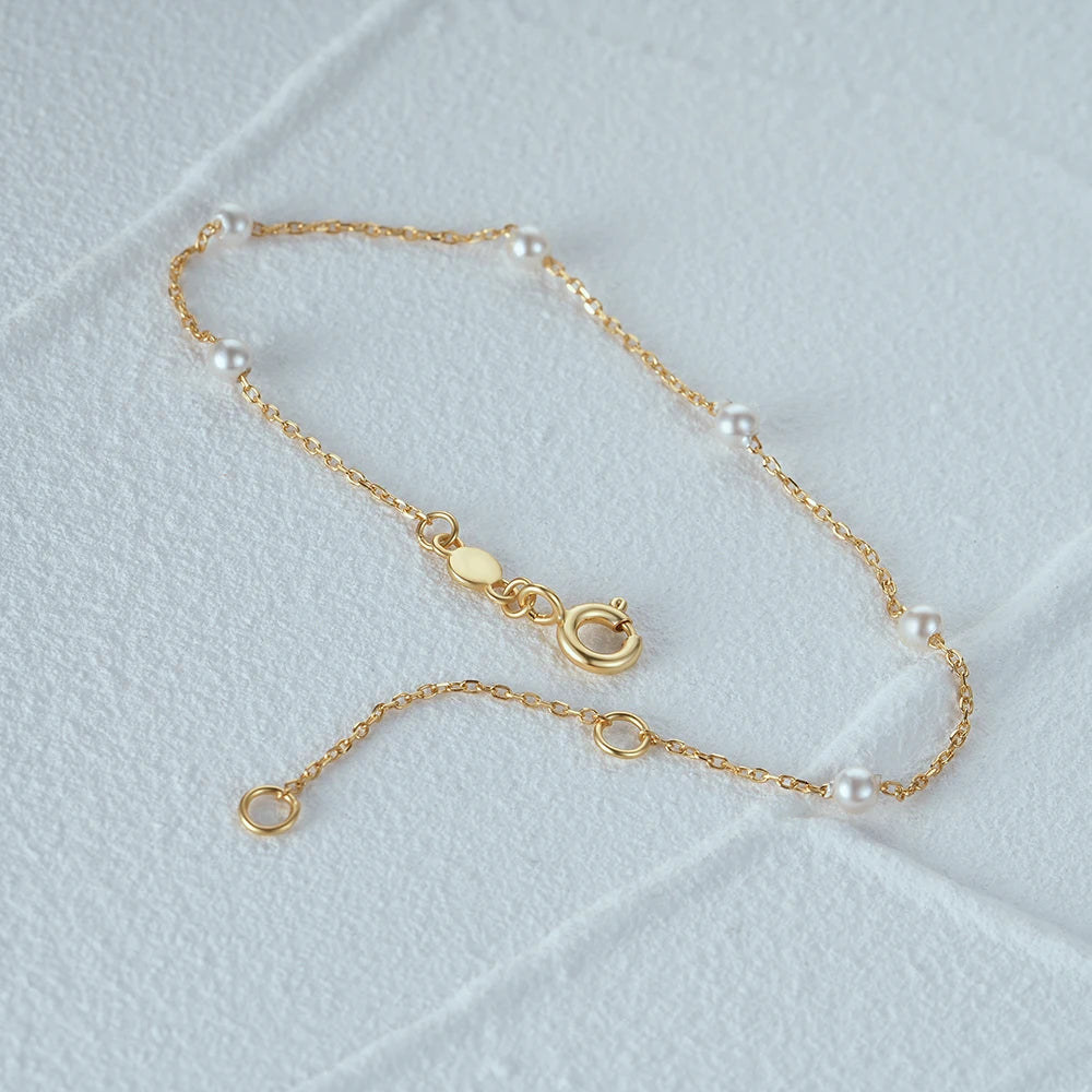 ParelPracht Bracciale Impilato di Perle d'Argento