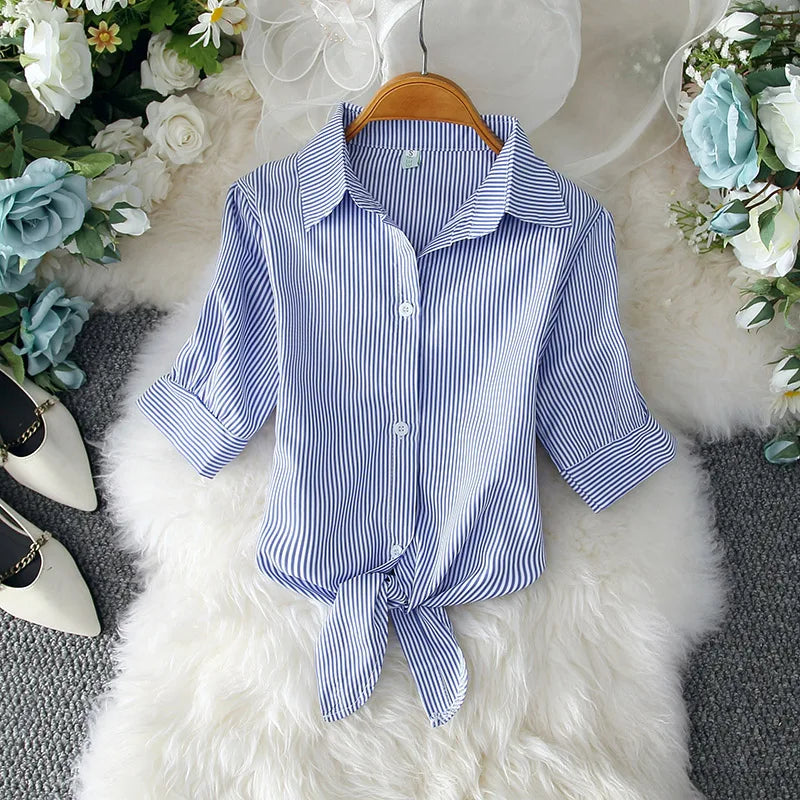 Summer Breeze Elegant White Blouse for Feminine Style
