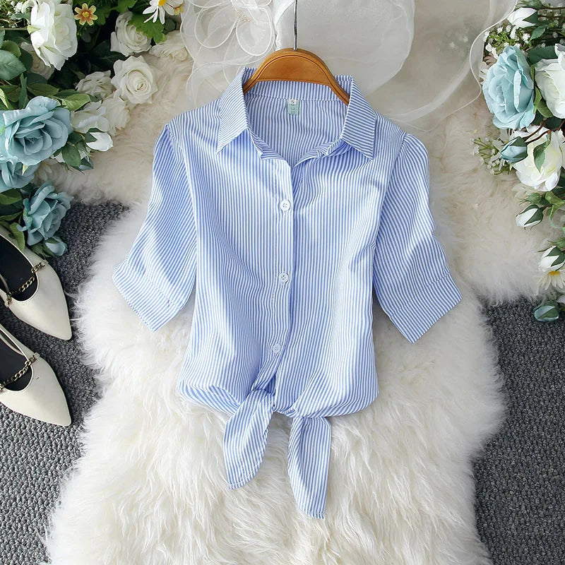 Summer Breeze Elegant White Blouse for Feminine Style
