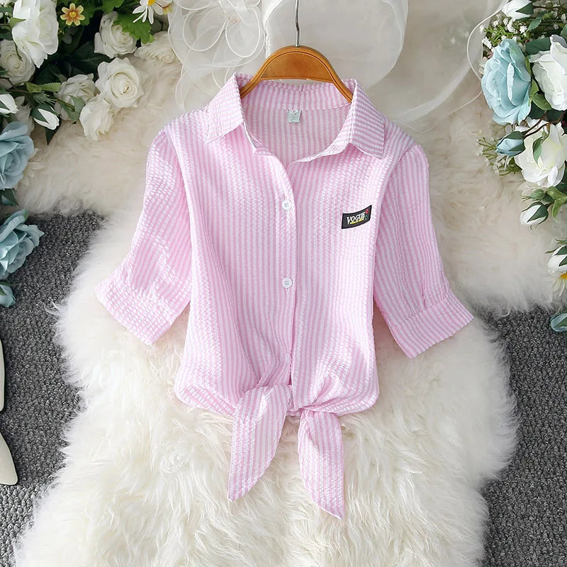 Summer Breeze Elegant White Blouse for Feminine Style
