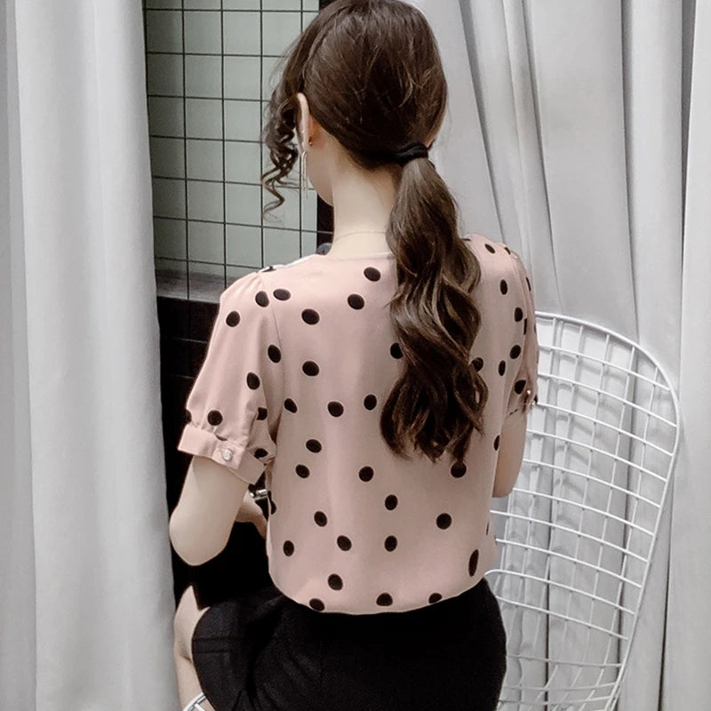 Incantevoli Bluse Estive in Chiffon di Stile Sudcoreano e Francese!