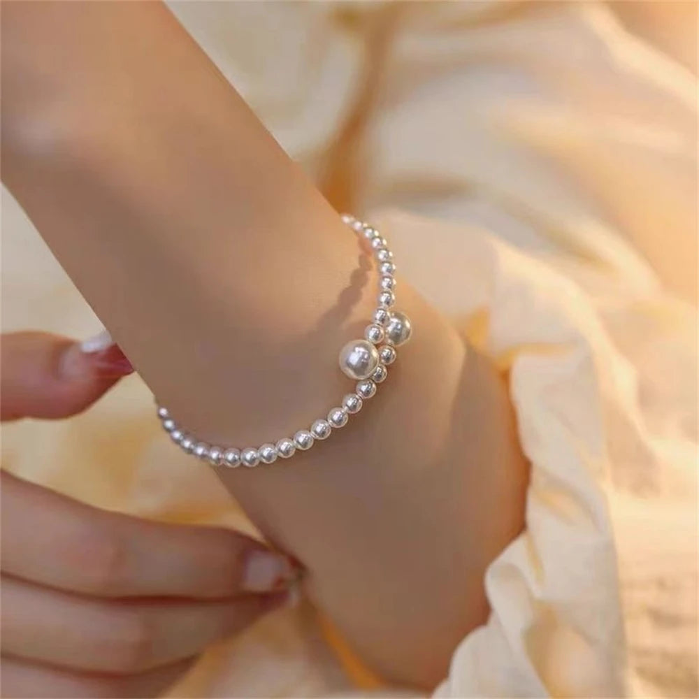 Betoverende Parel Elastiek Armband voor Vrouwen