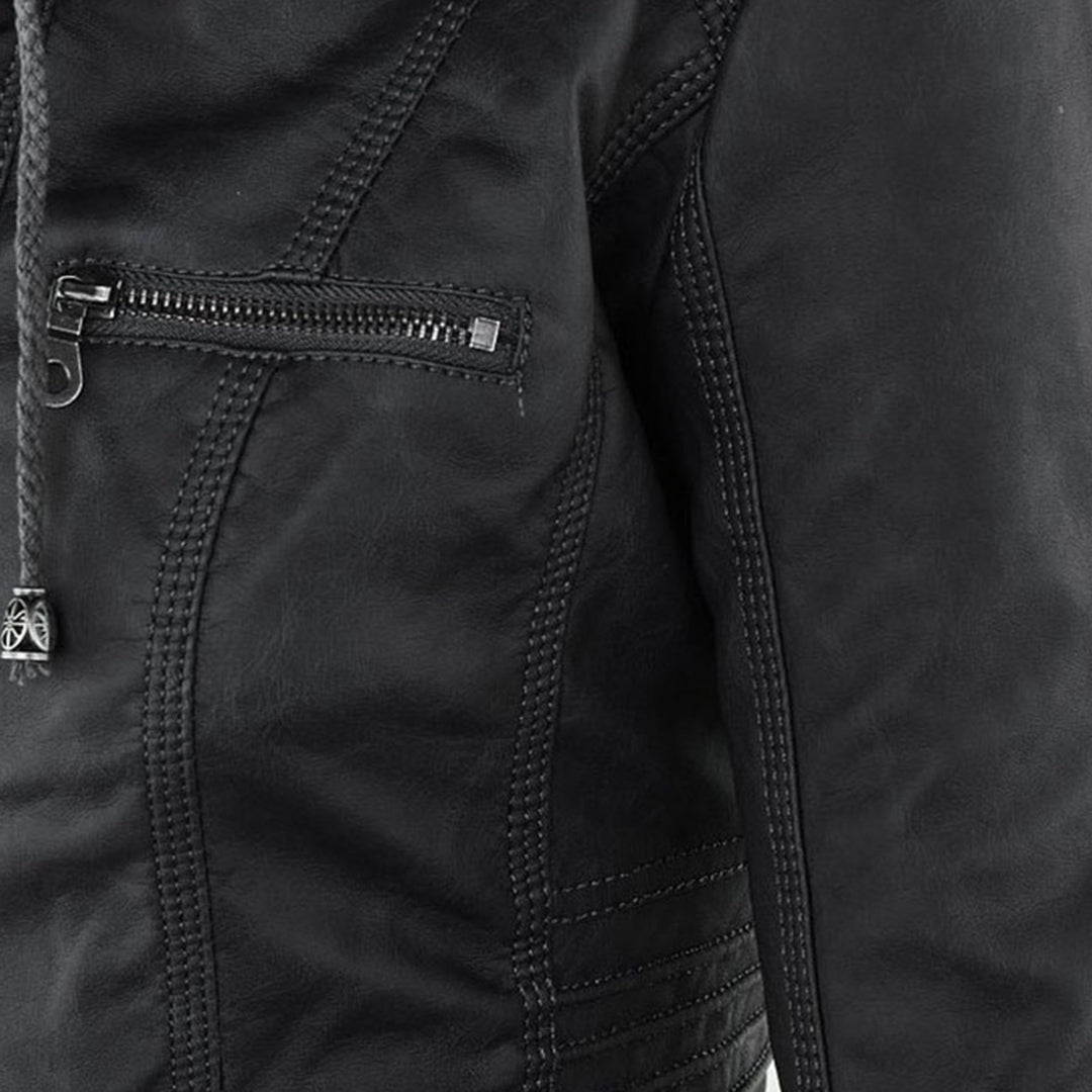 LederLuxe Stile Eleganza Con Cappuccio