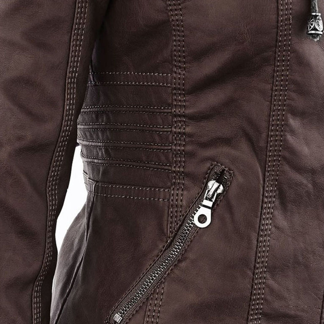 LederLuxe Stile Eleganza Con Cappuccio