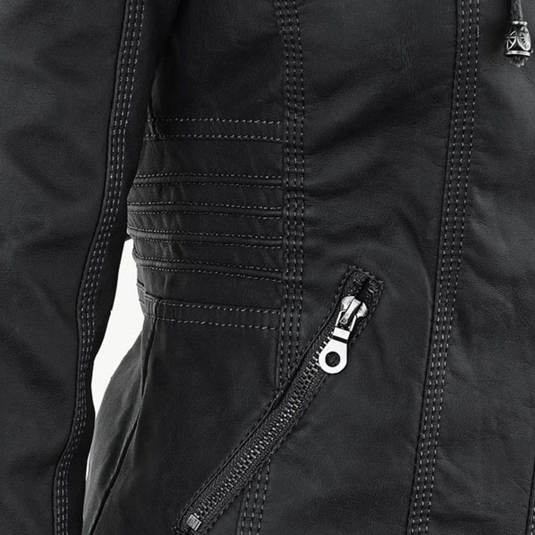 LederLuxe Stile Eleganza Con Cappuccio
