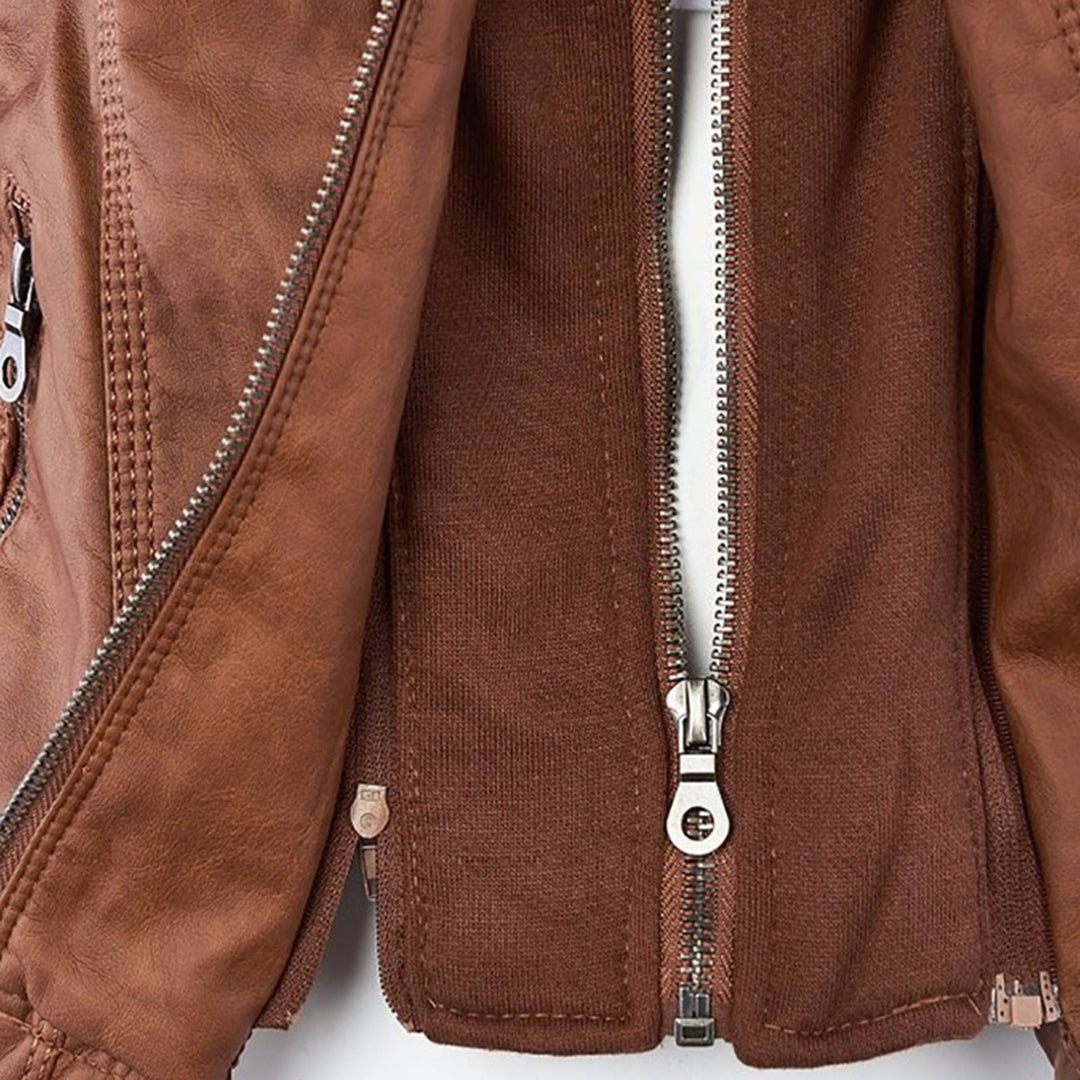 LederLuxe Stile Eleganza Con Cappuccio